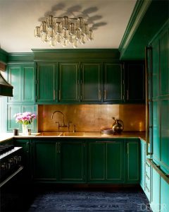 cozinha verde cobre
